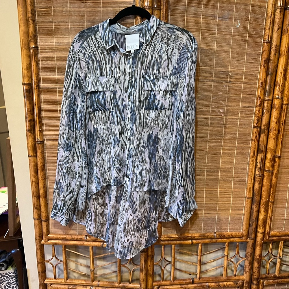 Addison multi color sheer blouse